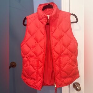 J. Crew Women's coral Quilted Vest